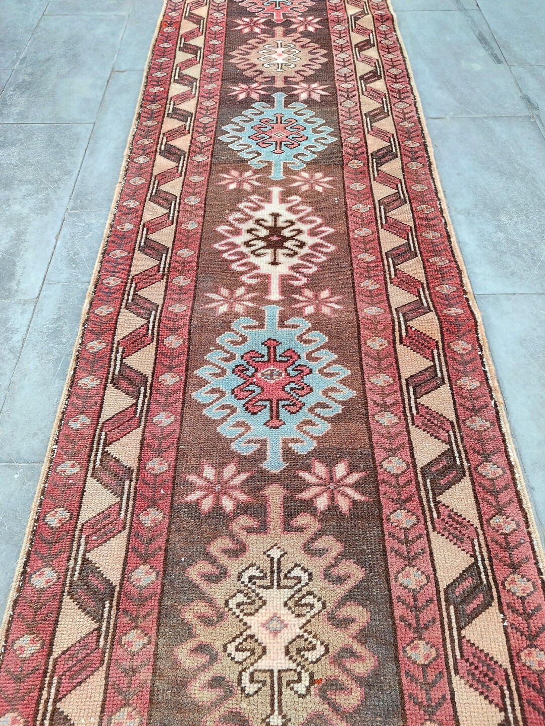 2x12 Runner Neutral, Antique 2x12 Persian Runner, Vintage 2x12 Turkish ...