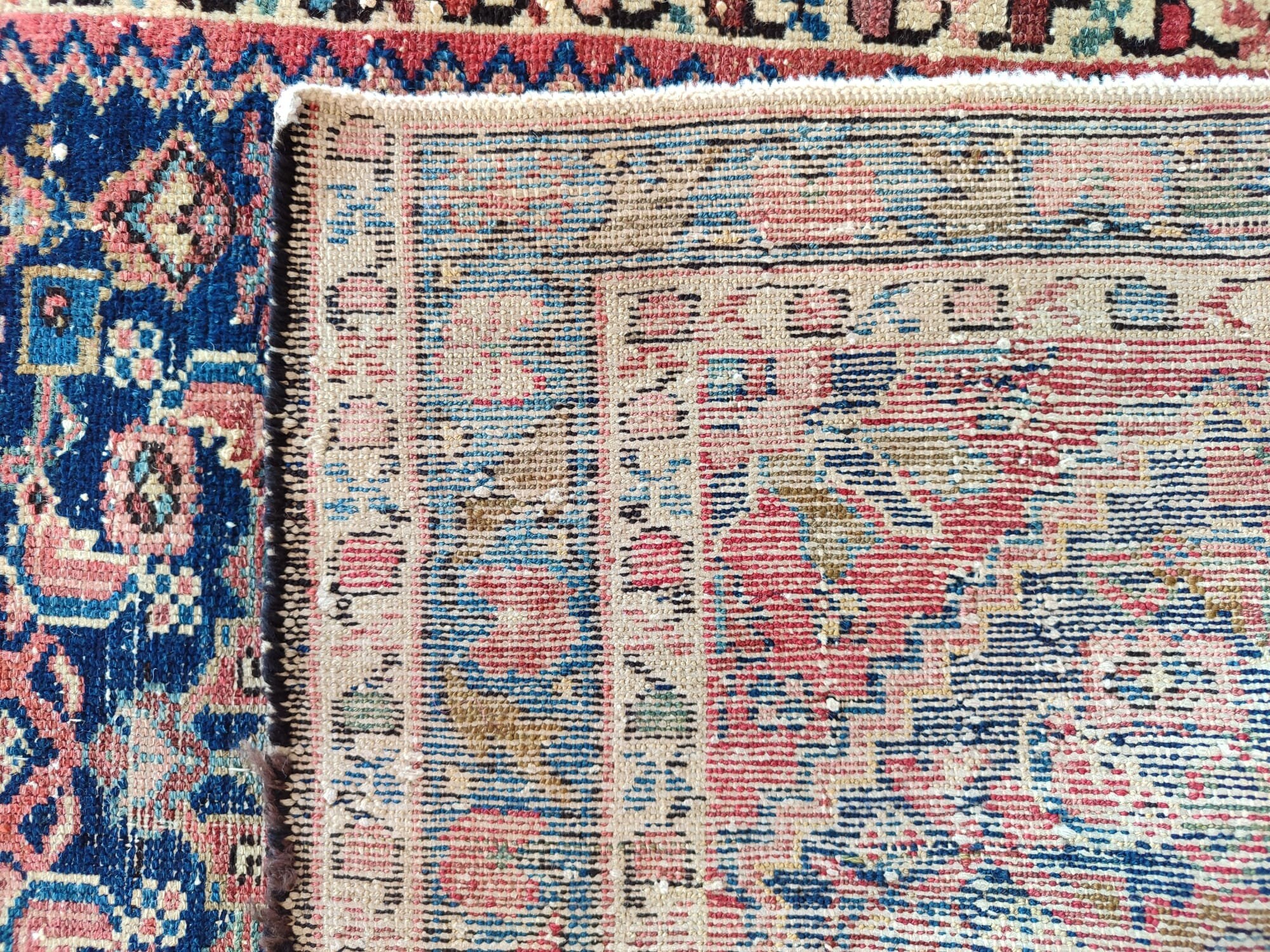 3x4 Rug Antique Heriz Rug 3x4 Persian Rug 3x4 Navy Rug Etsy