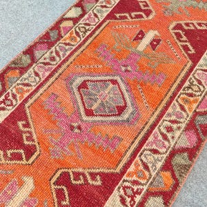 Turkish runner 3x15, Vintage runner 3x15, Oushak runner 3x15, Herki runner rug 15, Neutral runner rug 15 long, Heriz rug runner Persian