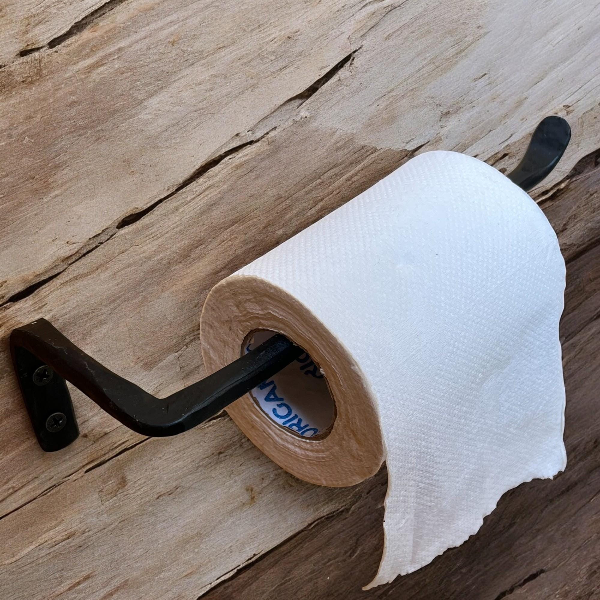 Stur-De Schmied Handgefertigter Toilettenpapierhalter Aus Schmiedeeisen | Rustikale Wandhalterung Für Bauernhaus- & Landhausstil