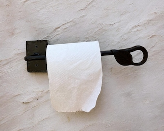 Wrought Iron Toilet Paper Holder – Leaf Design Farmhouse Wall Mount