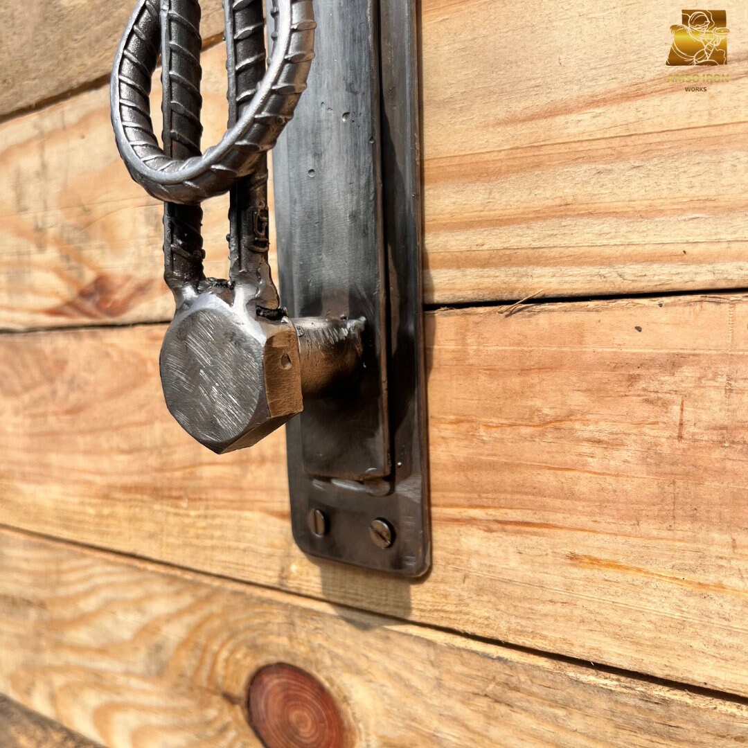 Infinity Handle Wrought Iron Barn Door Handle Infinity Style Rustic Cabinet Pull ...