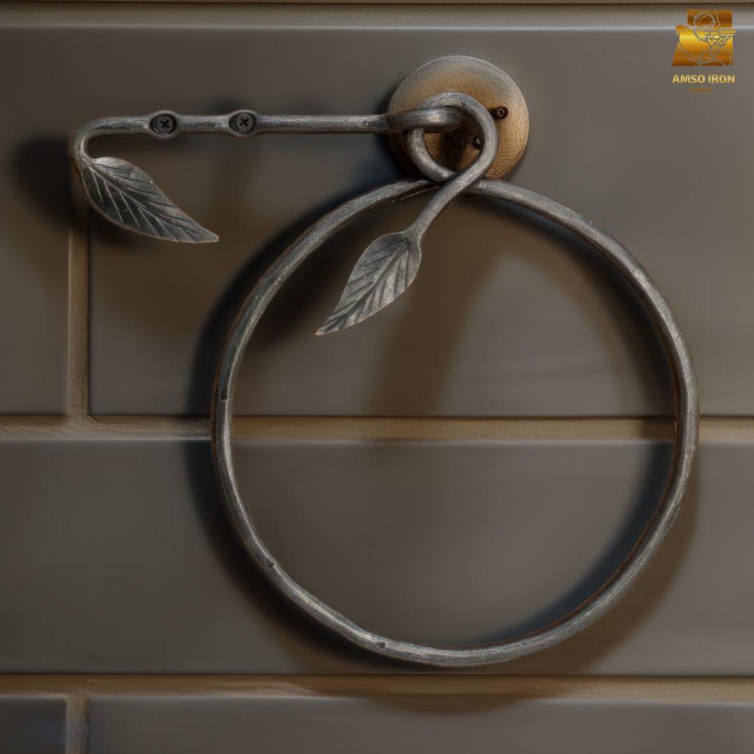 Anneau Porte-serviette Fait Main Par Un Forgeron - Style Rustique Unique - Pièce Artisanale
