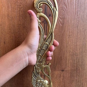 brass Cabinet Door Handles, Brass Dresser Pulls, Drawer door Pulls, Peacock Door Handles, brass door handle