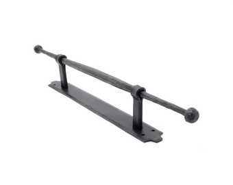 Hand Forged Iron Barn Door Handle: Oversized Rustic Sliding Door Pull
