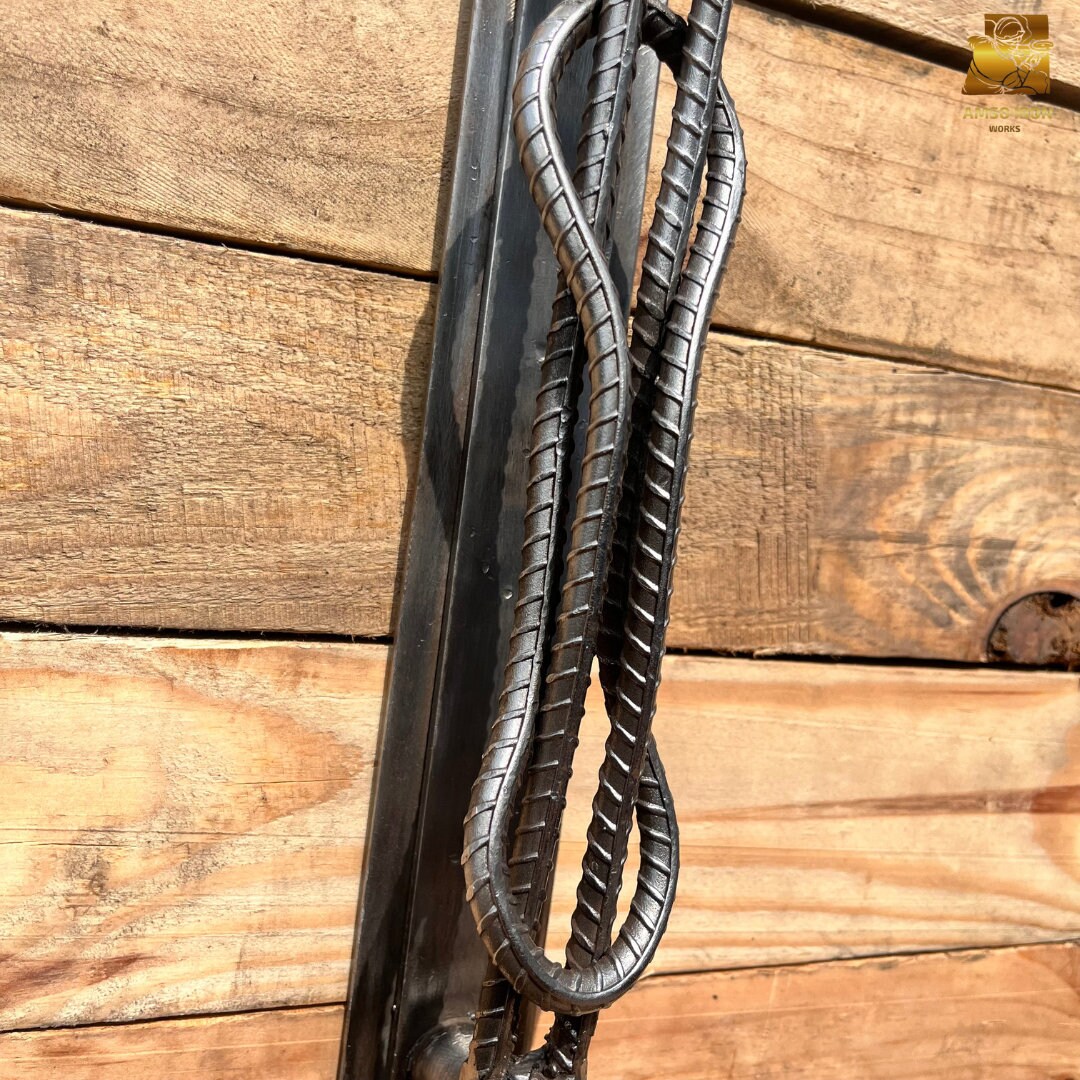 Infinity Handle Wrought Iron Barn Door Handle Infinity Style Rustic Cabinet Pull ...