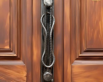 Wrought Iron Barn Door Handle Infinity Style Rustic Cabinet Pull Farmhouse Hardware