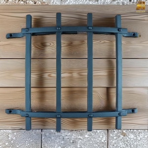 Hand-Forged Wrought Iron gate Speakeasy Grille | Rustic 12" Square Door Grill accessories| Speakeasy Décor