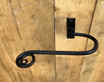Rustic Metal Curtain Tie Backs Handcrafted Scroll Drapery Holdbacks Blacksmith Forged Window Hardware