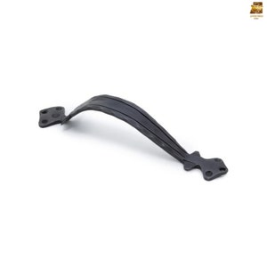 Hand-forged Iron Barn Door Handle Leaf Shape Gate Pull Rustic Metal ...