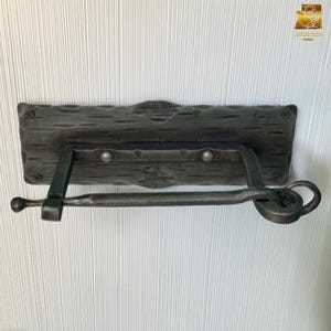 Porta carta igienica in ferro rustico, porta rotolo di carta igienica in ferro battuto, accessori per il bagno, porta carta in stile fattoria, arredamento per il bagno vintage
