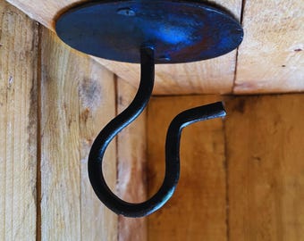 Wrought Iron Swivel Ceiling Hook: Heavy Duty Plant Hanger