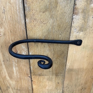 Handmade Wrought Iron Curtain Tiebacks: Rustic Scroll Design, Farmhouse Decor