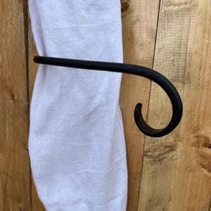 Handmade Wrought Iron Curtain Tiebacks: Rustic Scroll Design, Farmhouse Decor
