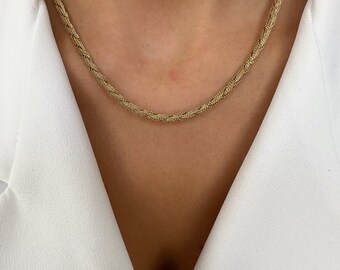 14K Gold Rope Chain, Essential Necklace Chain, Gold Rope Necklace, Everyday Gold Chain, Gold Layering Necklaces, Gift for Mom