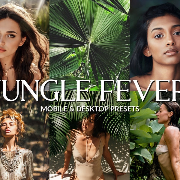 12 Jungle Travel Lightroom Mobile & Desktop Presets, Tropical Presets, Rainforest Presets, Palms Preset, Summer Presets, Travel Presets