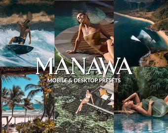 Tropical Lightroom Presets, Mobile & Desktop, Summer Beach Filters (Digital Download)