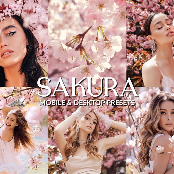 12 Spring Lightroom Mobile & Desktop Presets, Blossom Preset, Pastel Preset, Garden Preset, Nature Preset, Sakura Preset, Dreamy