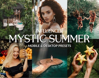 Tropical Lightroom Presets, Summer Influencer Filters (Mobile & Desktop)