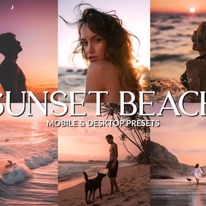 12 Sunset Beach Lightroom Mobile & Desktop Presets, Tropical Presets, Sunset Presets, Dreamy Presets, Travel Presets, Summer Presets
