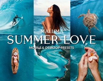 Tropical Lightroom Presets, Summer Mobile & Desktop Filters (DNG, XMP)