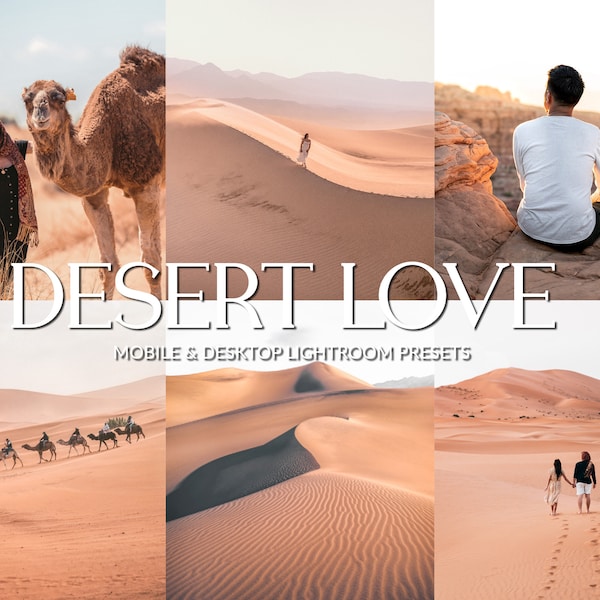 12 Desert Travel Lightroom Mobile & Desktop Presets, Sahara, Egypt, Warm, Sand, Dune, Earthy, Preset, Canyon, Valley, Western, Arizona