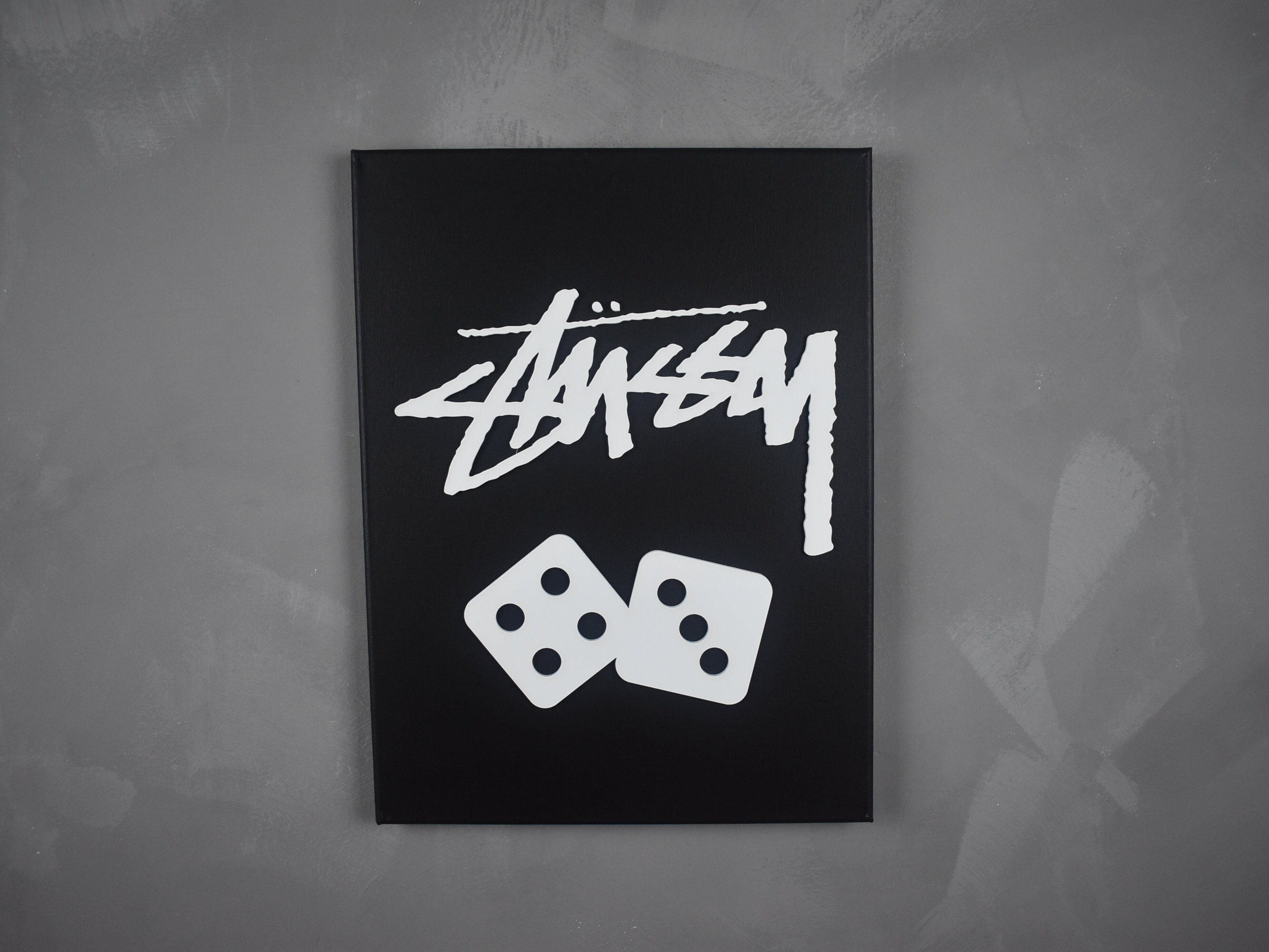 old Stussy 90s Dice Cross Pierce 925 y2k Stussy Silver Dice