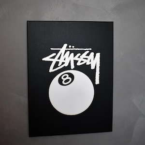 Poster di Stussy 8 Ball, arte murale, stampe per la camera da letto, decorazioni per la casa streetwear