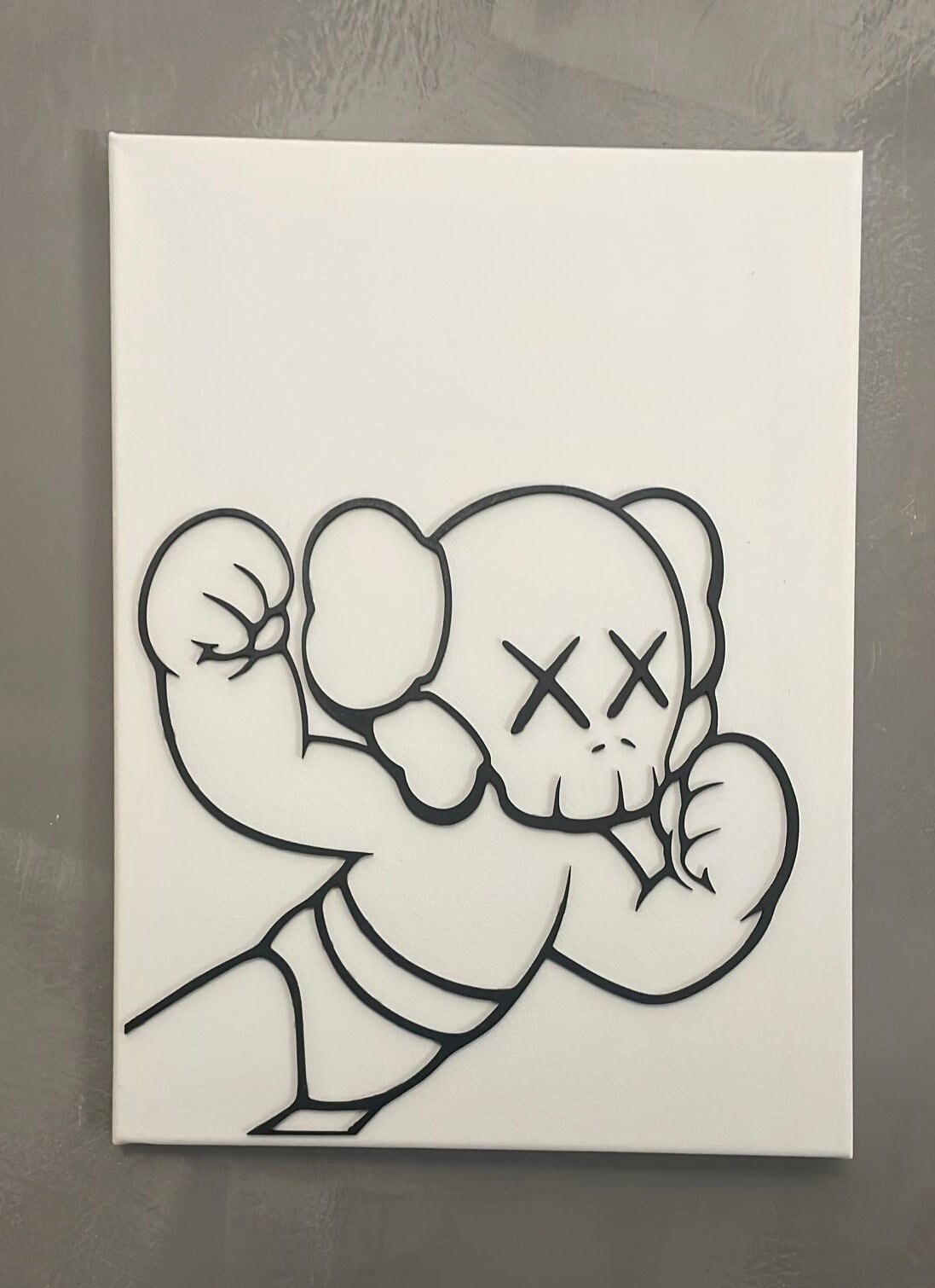 Kaws (Brian Donnelly) - Mousepad (pink) - Art object - Artwork screen  printed