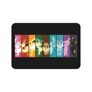 Eeveelution Profile Bold Desk Mat - Mousepad - Playmat