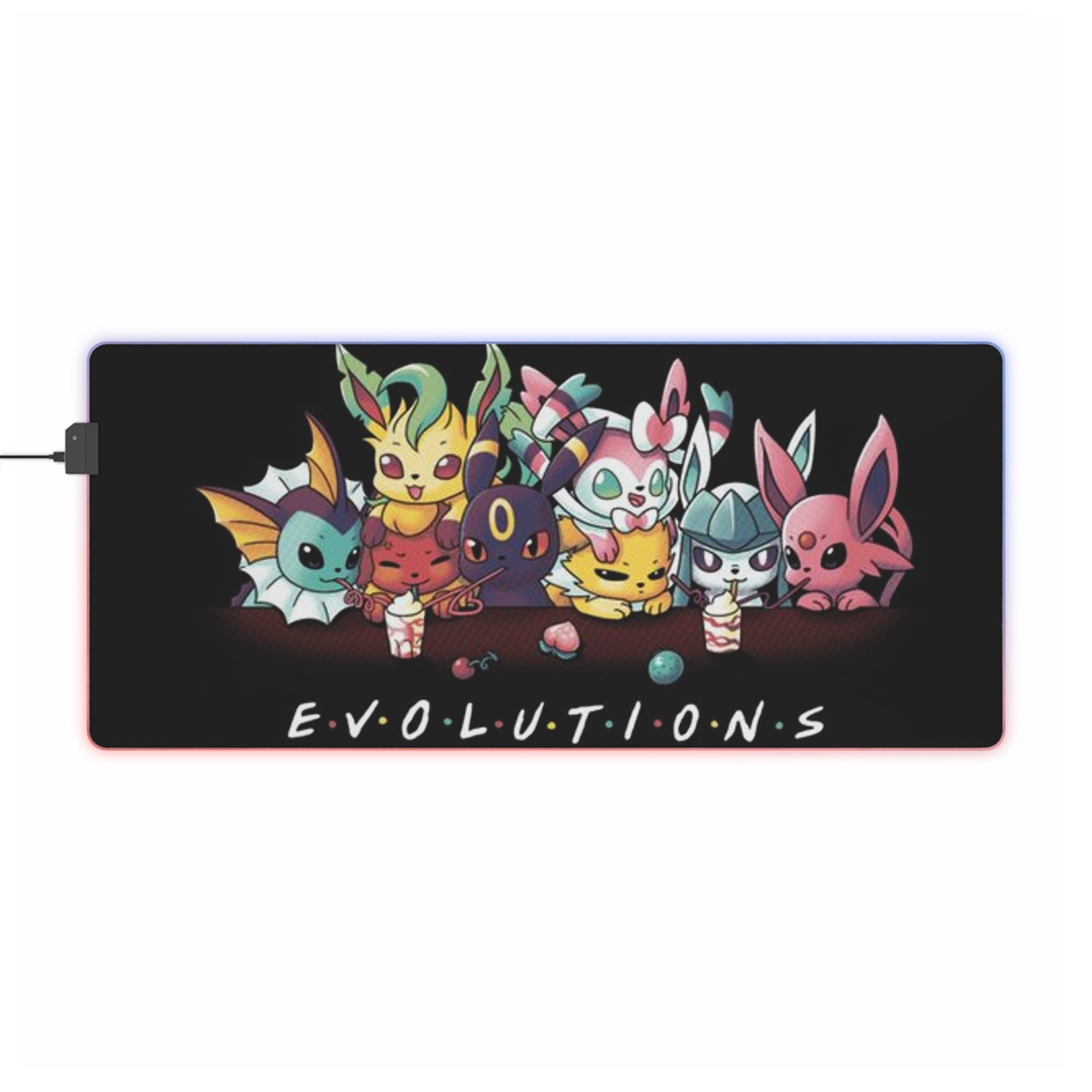 Eeveelutions Board Game Playmat for Trading Cards Games Mouse Pad