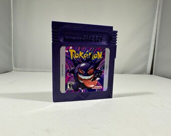 Réplica do Game Boy Gengar com adesivo holográfico personalizado em espiral.