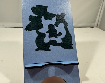 Squirtle, Wartortle, Blastoise Card/Soporte para teléfono - Display Blastoise Stand