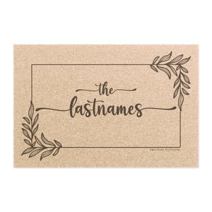 Personalized Last Name Doormat, door mat, personalized, custom last name