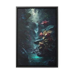 Tropical Waterfall, Gift, Gift for him, Gift for her, Mom, wedding, home décor, wall décor, mothers day, fathers day, canvas, painting