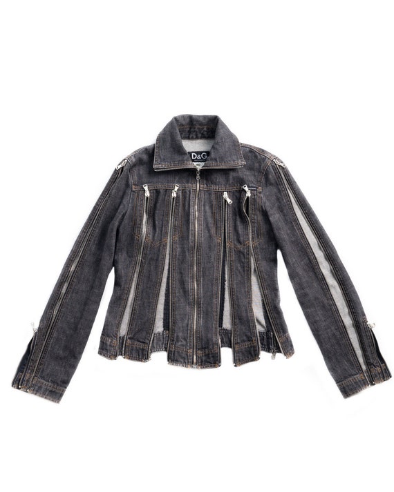 Buy Archive Dolce & Gabbana Zippers Denim Jacket Online in India  