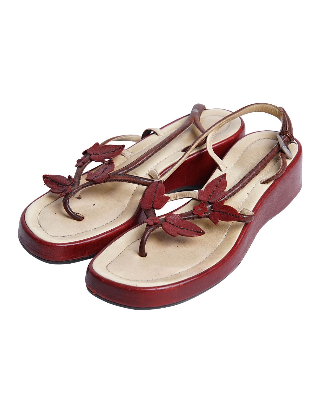 Prada S/S1997 Vine Leaf Sandals - Etsy