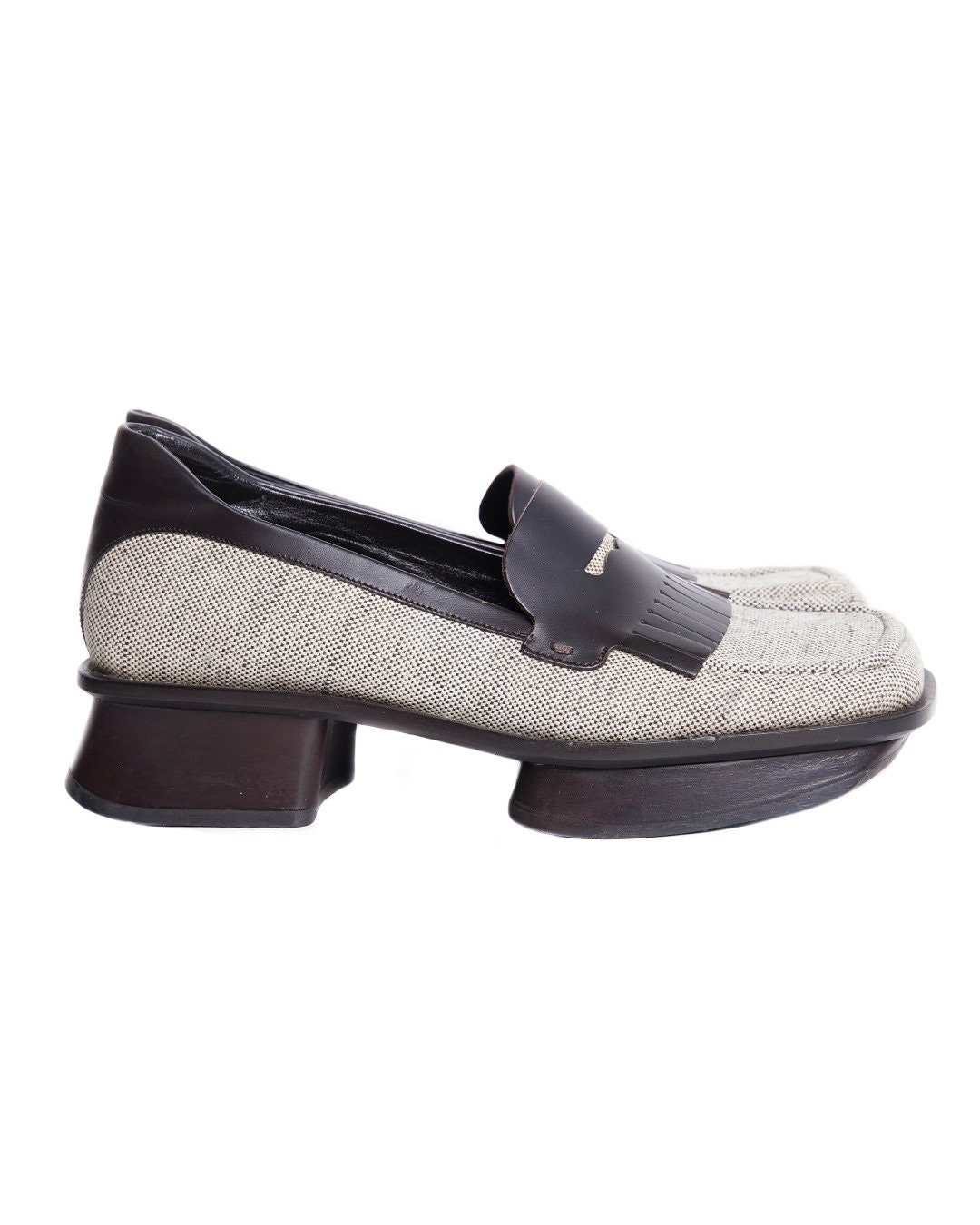 SS1999 PRADA SQUARE TOE ARCHIVE ローファー Prada S/S1999 Platform Loafers - Etsy