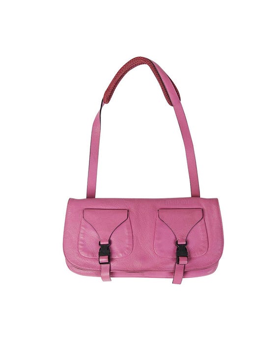 Miu Miu S/S2000 Pink Leather Shoulder Bag - Etsy Sweden