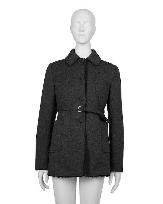 Miu Miu F/W1997 Fur Lining Wool Jacket - Etsy