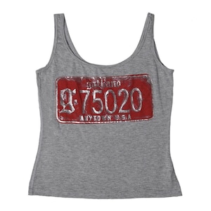 John Galliano License Plate Tank Top