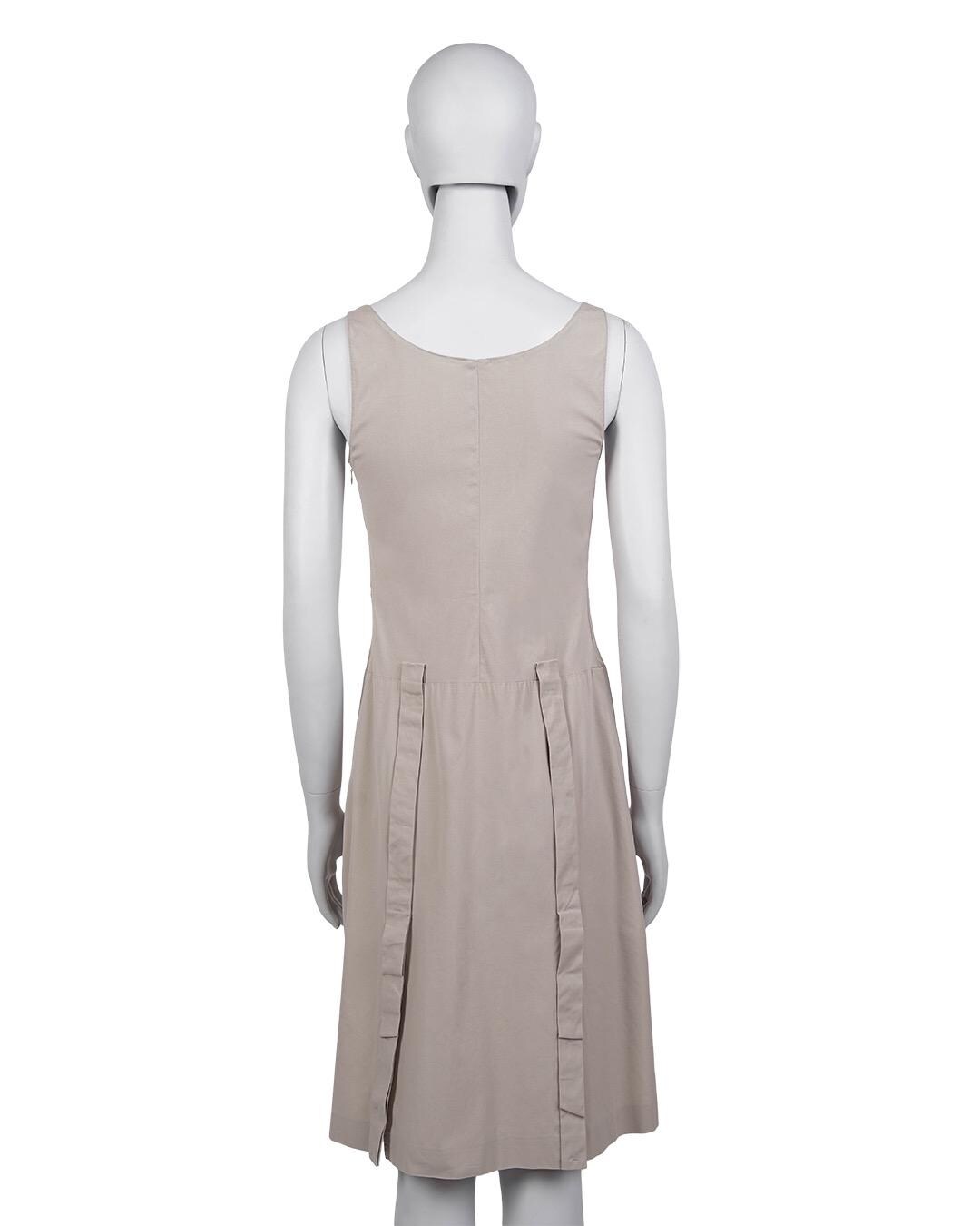 prada beige dress Sharkskin