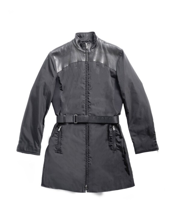 ジャケット・アウター FW1999 PRADA LEATHER PIPING COAT Fw1999 Prada Leather Piping Coat | eBay
