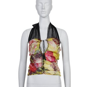 Jean Paul Gaultier Floral Halter Top