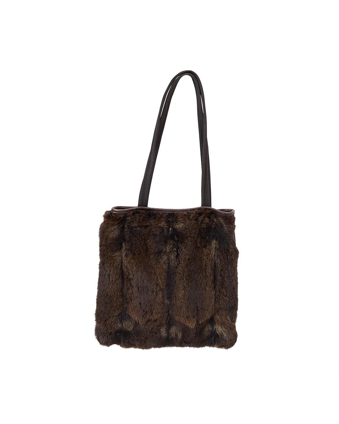 Prada F/W1999 Fur Tote Bag - Etsy