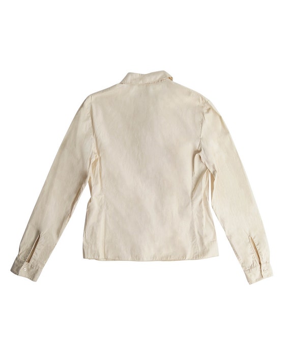 Miu Miu S/S2000 Beige Buttoned up Ruffle Shirt - Etsy