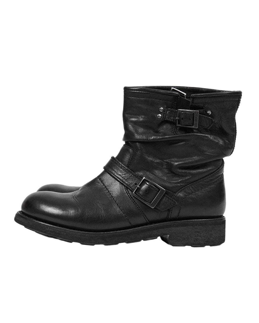 Dirk Bikkembergs Black Leather Ankle Boots - Etsy