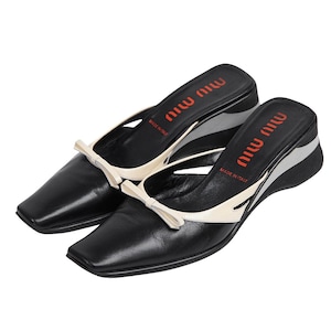 Miu Miu S/S2000 Black Platform Sandals