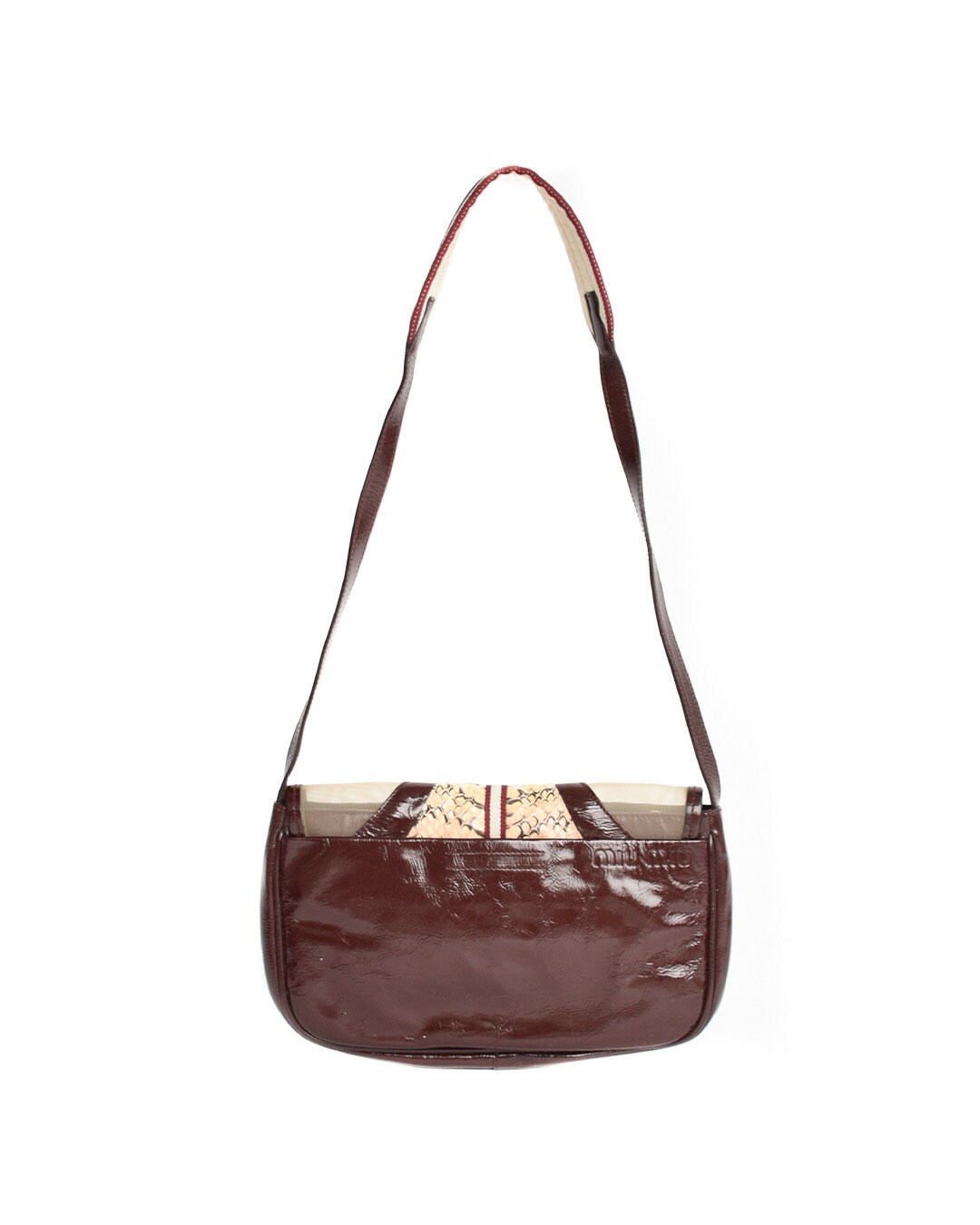 Miu Miu S/S2000 Patent Leather and Mesh Bag in Burgundy - Etsy