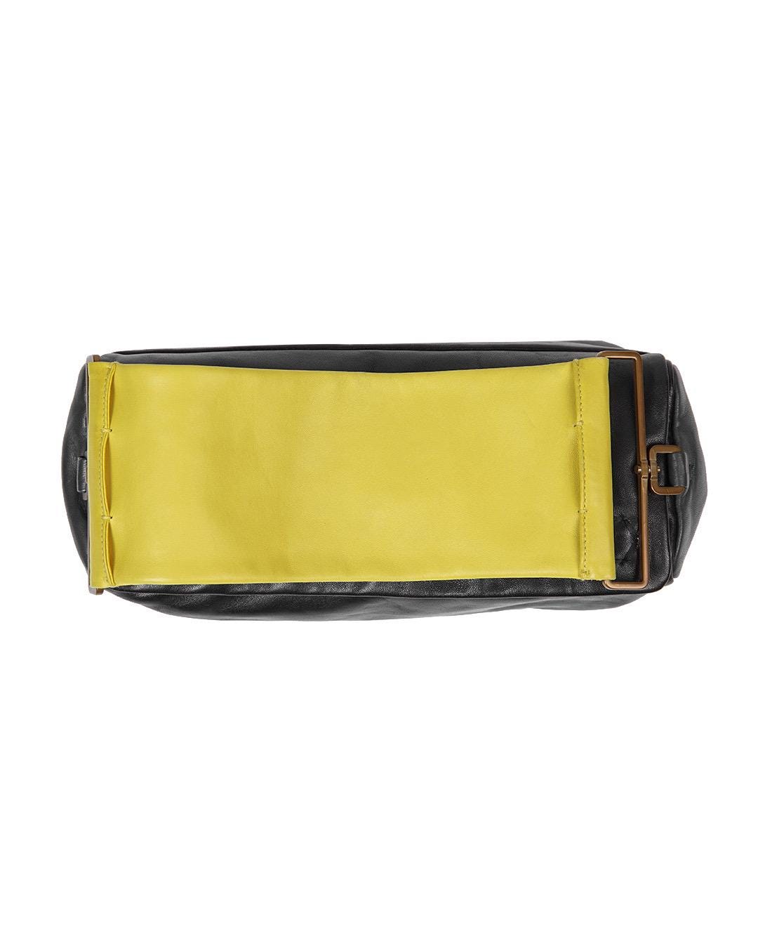 Prada S/S2001 Leather Rectangle Bag in Black/yellow - Etsy